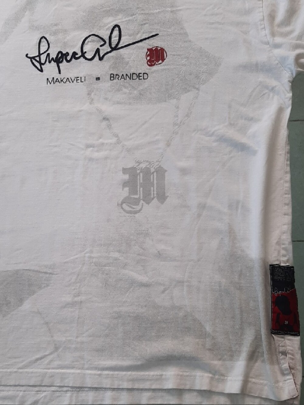 OFFICIAL Makaveli/TUPAC Y2K Early 2000 VINTAGE Branded White Short Sleeve Sz XXL - Picture 4 of 10